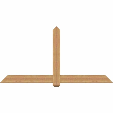 Ekena Millwork Eugene Smooth Timber Gable Bracket, Western Red Cedar, 84"W x 42"H x 3 1/2"D x 5 1/2"F, 12/12 Pitch GBW084X42X0406EUG00SWR